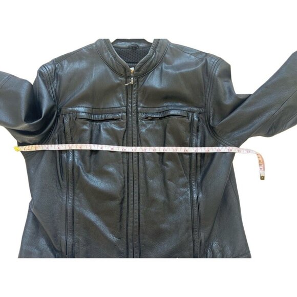 Harley Davidson Women’s Black Leather Embossed Riding Jacket, Size Large, Biker - Picture 6 of 10